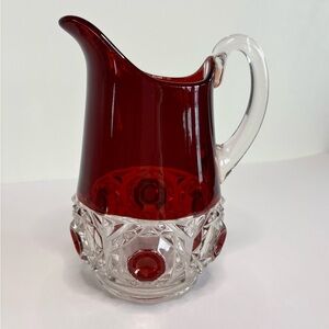 Antique EAPG Ruby Flash Glass Pitcher